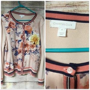 Charter Club Floral Cardigan